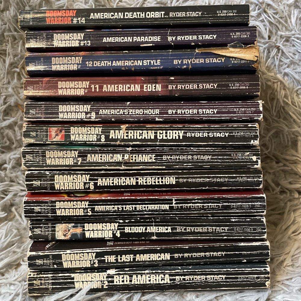 Doomsday Warrior book lot by Ryder Stacy